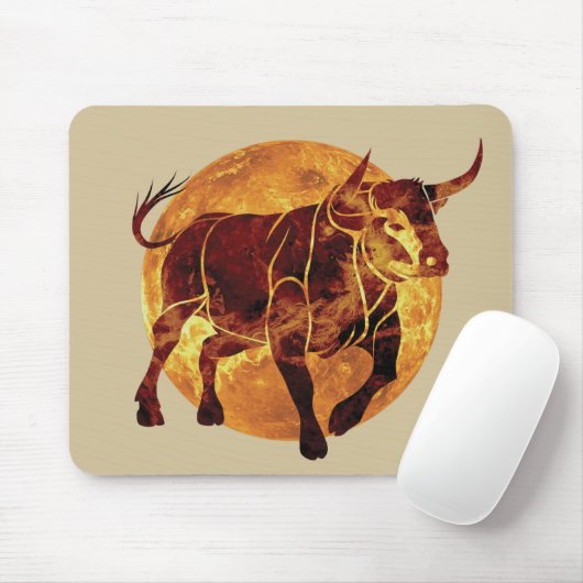 Taurus Zodiac Sign Muismat (Met muis)