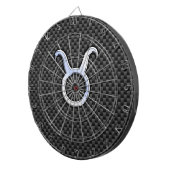 Taurus Zodiac Sign on Black Carbon Fiber Print Dartbord (Voorkant Rechts)