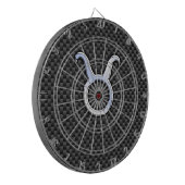 Taurus Zodiac Sign on Black Carbon Fiber Print Dartbord (Voorkant Links)