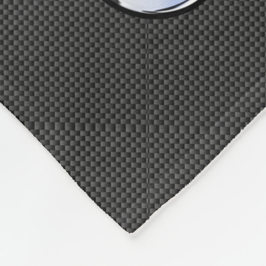 Taurus Zodiac Sign on Carbon Fibre Style Fleece Deken (Hoek)