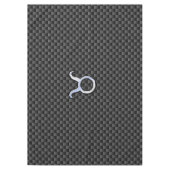 Taurus Zodiac Sign on Carbon Fibre Style Tafelkleed (Voorkant)