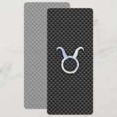 Taurus Zodiac Sign on Charcoal Carbon Fiber Print (Voorkant / Achterkant)