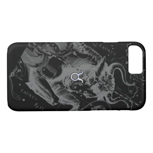 Taurus Zodiac Sign on Hevelius Black Case-Mate iPhone Case (Achterkant (Horizontaal))
