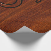 Taurus Zodiac Sign on Mahogany Style Cadeaupapier (Hoek)