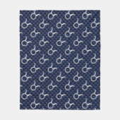 Taurus Zodiac Sign on Navy Blue Carbon Style Fleece Deken (Voorkant)