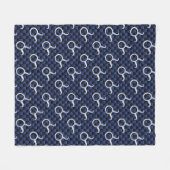 Taurus Zodiac Sign on Navy Blue Carbon Style Fleece Deken (Voorkant (Horizontaal))