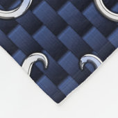 Taurus Zodiac Sign on Navy Blue Carbon Style Fleece Deken (Hoek)