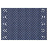 Taurus Zodiac Sign on Navy Blue Carbon Style Tafelkleed (Voorkant (Horizontaal))