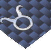 Taurus Zodiac Sign on Navy Blue Carbon Style Tafelkleed (Gekanteld)
