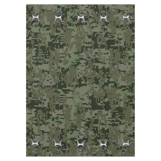 Taurus Zodiac Sign on Woodland Digital Camouflage Tafelkleed (Voorkant)