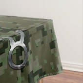 Taurus Zodiac Sign on Woodland Digital Camouflage Tafelkleed (Voorbeeld)