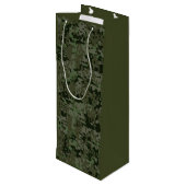 Taurus Zodiac Sign on Woodland Digital Camouflage Wijn Cadeautas (Achterkant Gekanteld)