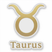 Taurus Zodiac Sign / Pegatina Tauro Sticker (Voorkant)