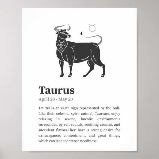 Taurus Zodiac Sign poster (Voorkant)