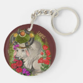 Taurus Zodiac Sign Sleutelhanger (Achterkant)