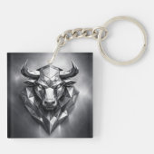 taurus zodiac sign sleutelhanger (Achterkant)