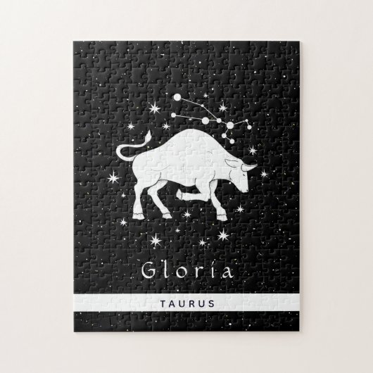 Taurus Zodiac Sign Star Horoscope Symbol & Name Legpuzzel (Verticaal)