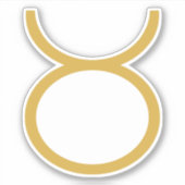 Taurus Zodiac Sign Sticker (Voorkant)