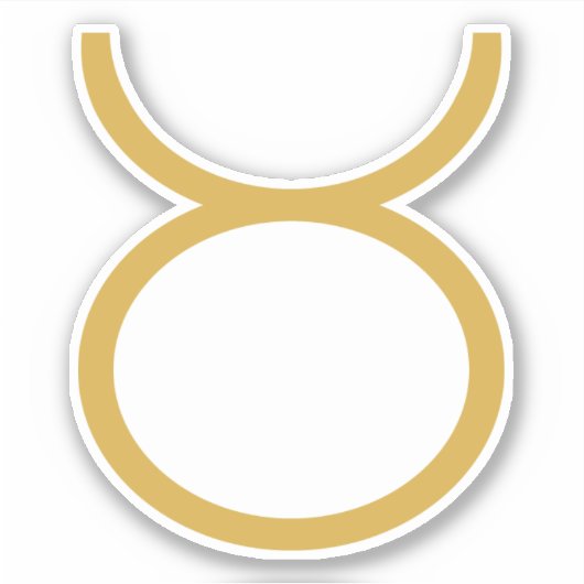 Taurus Zodiac Sign Sticker (Voorkant)