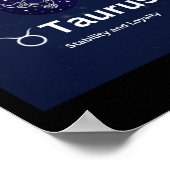 Taurus Zodiac Sign Sticker  Poster (Hoek)