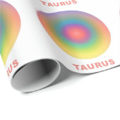 Taurus Zodiac Sign Stylish Gradient Cadeaupapier (Rol Hoek)