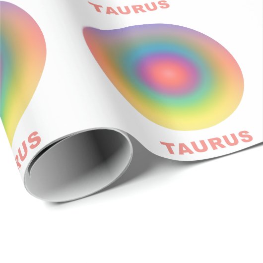 Taurus Zodiac Sign Stylish Gradient Cadeaupapier (Rol Hoek)