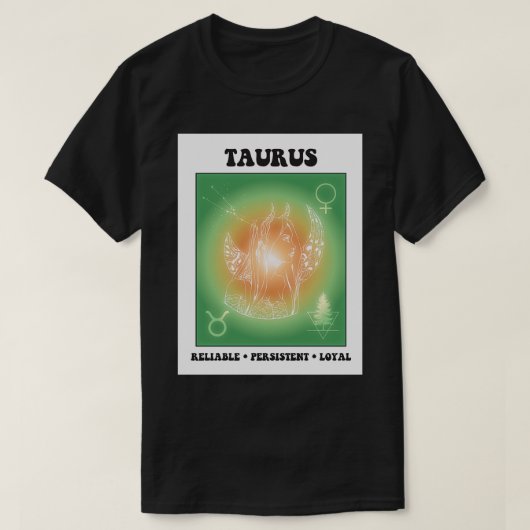Taurus Zodiac Sign T-shirt (Design voorkant)