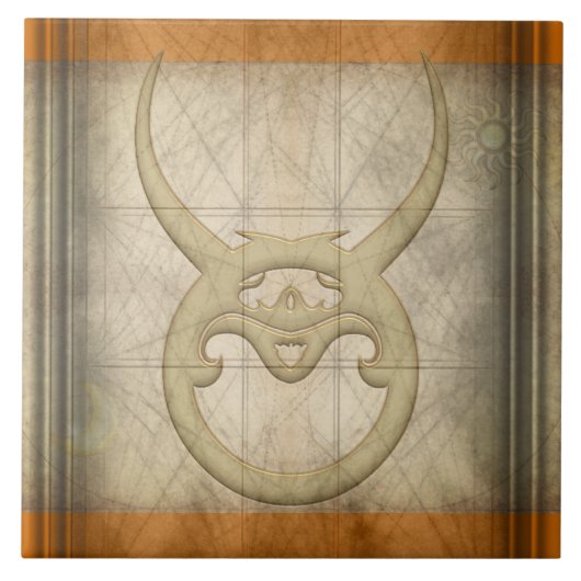 Taurus Zodiac Sign Tegeltje (Voorkant)
