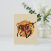 Taurus Zodiac Sign Throw Briefkaart (Staand voorkant)