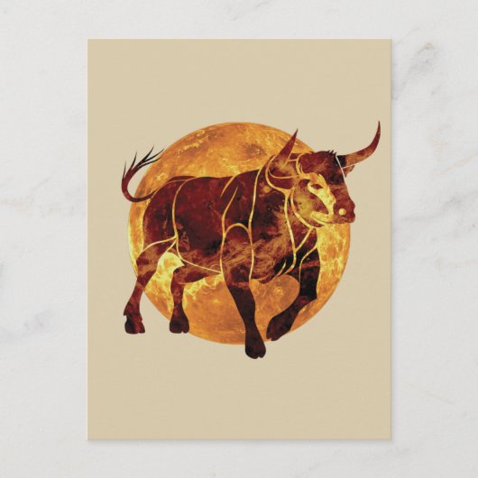 Taurus Zodiac Sign Throw Briefkaart (Voorkant)