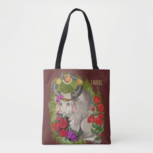 Taurus Zodiac Sign Tote Bag (Voorkant)