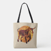 Taurus Zodiac Sign Tote Bag (Achterkant)
