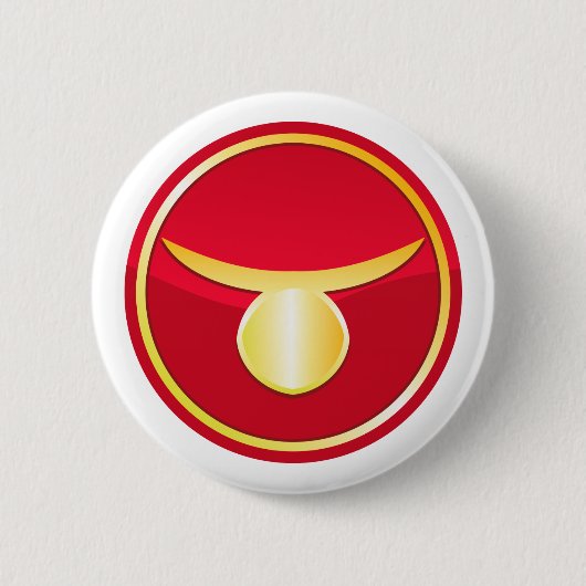 Taurus - Zodiac-signalen Ronde Button 5,7 Cm (Voorkant)