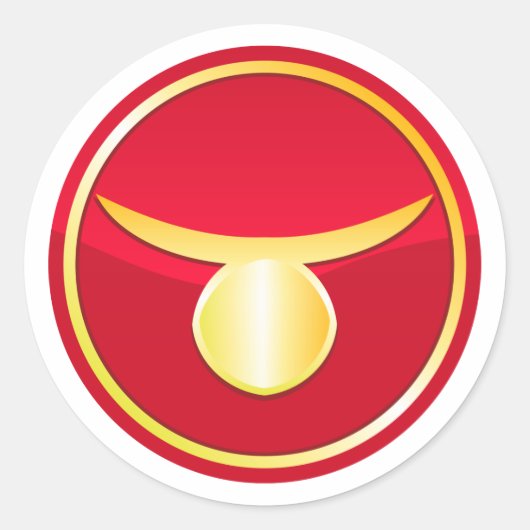 Taurus - Zodiac-signalen Ronde Sticker (Voorkant)