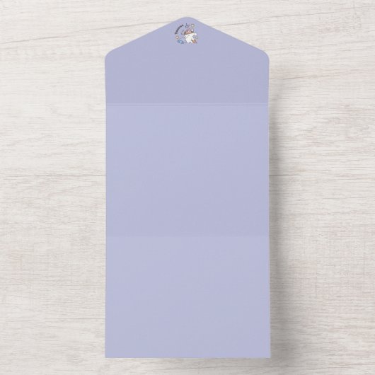 Taurus Zodiac Slumber - Slaperig Konijnenpatroon All In One Uitnodiging (Binnen)