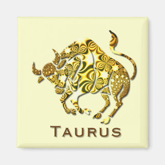 Taurus Zodiac Square Button Magneet