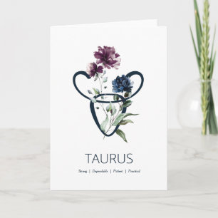 Taurus Zodiac Star Sign Birthday Card Kaart