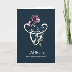 Taurus Zodiac Star Sign Birthday Card Kaart