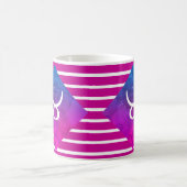 Taurus Zodiac Star Sign Modern Stripe Koffiemok (Center)