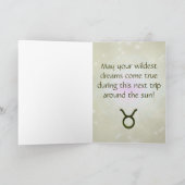 Taurus Zodiac Star Sign U Kleur Kaart (Binnen)