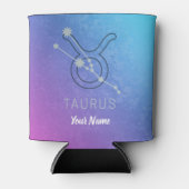 Taurus Zodiac Star Sign Waterverf Horoscope Blikjeskoeler (Voorkant)