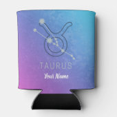 Taurus Zodiac Star Sign Waterverf Horoscope Blikjeskoeler (Achterkant)