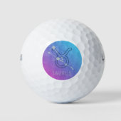 Taurus Zodiac Star Sign Waterverf Horoscope Golfballen (Voorkant)