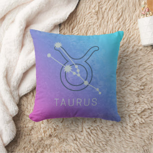 Taurus Zodiac Star Sign Waterverf Horoscope Kussen