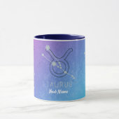 Taurus Zodiac Star Sign Waterverf Horoscope Mok (Midden)