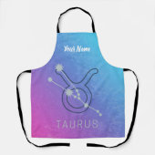 Taurus Zodiac Star Sign Waterverf Horoscope Schort (Voorkant)