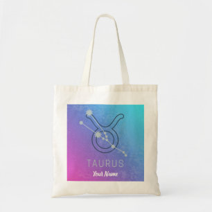 Taurus Zodiac Star Sign Waterverf Horoscope Tote Bag