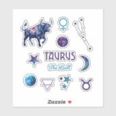 Taurus Zodiac Sticker Collection (Vel)
