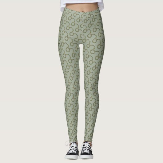 Taurus Zodiac Symbol Element van Kenneth Yoncich Leggings (Voorkant)