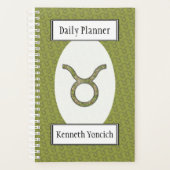 Taurus Zodiac Symbol Element van Kenneth Yoncich Planner (Voorkant)